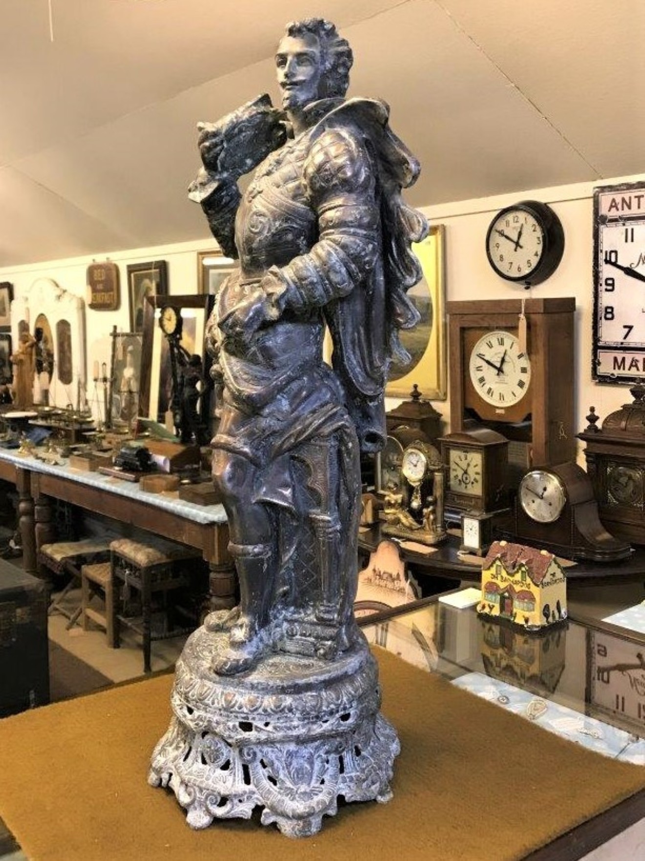Bronzed Spelter Sculpture of Sir Walter Raleigh