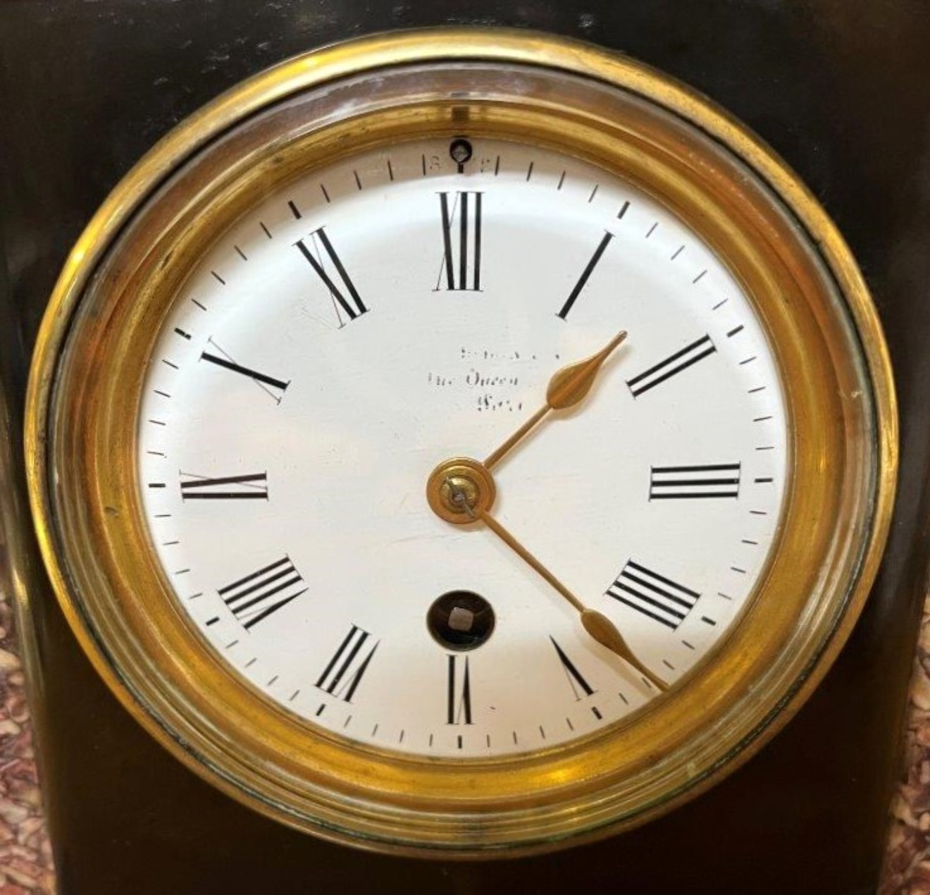 Antique Slate and Marble Mantel Clock