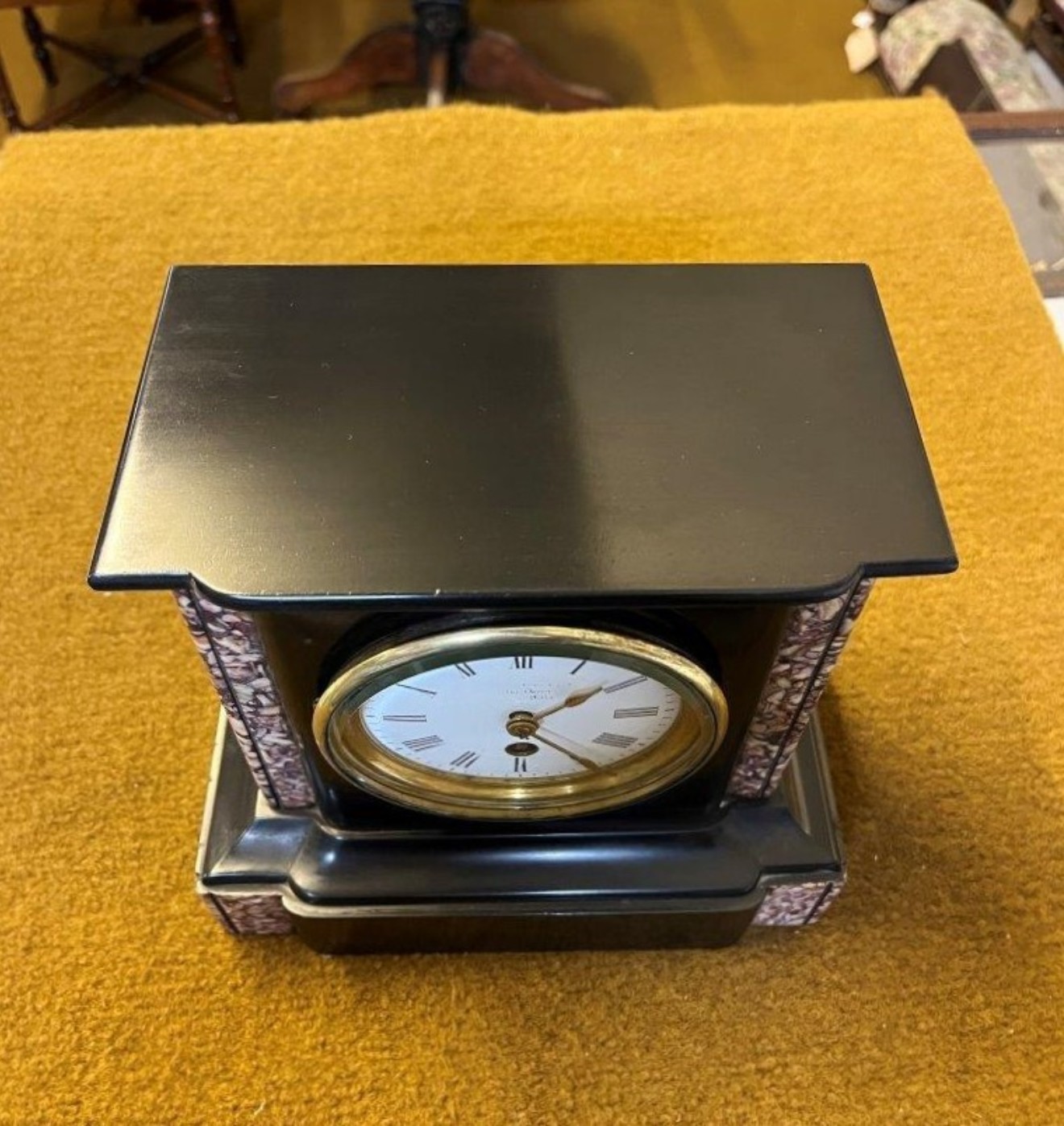 Antique Slate and Marble Mantel Clock