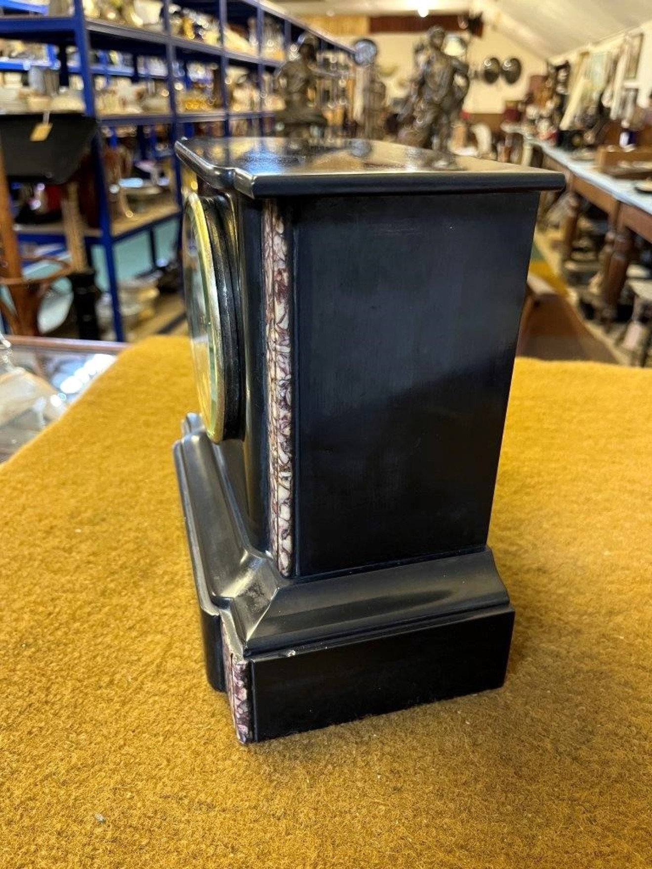 Antique Slate and Marble Mantel Clock