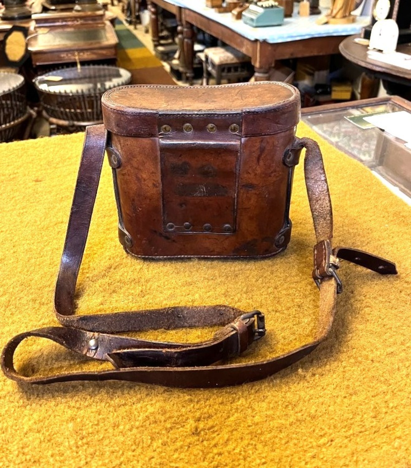WW1 Pair of Hunsicker & Alexis, Paris Military Binoculars in Leather Case