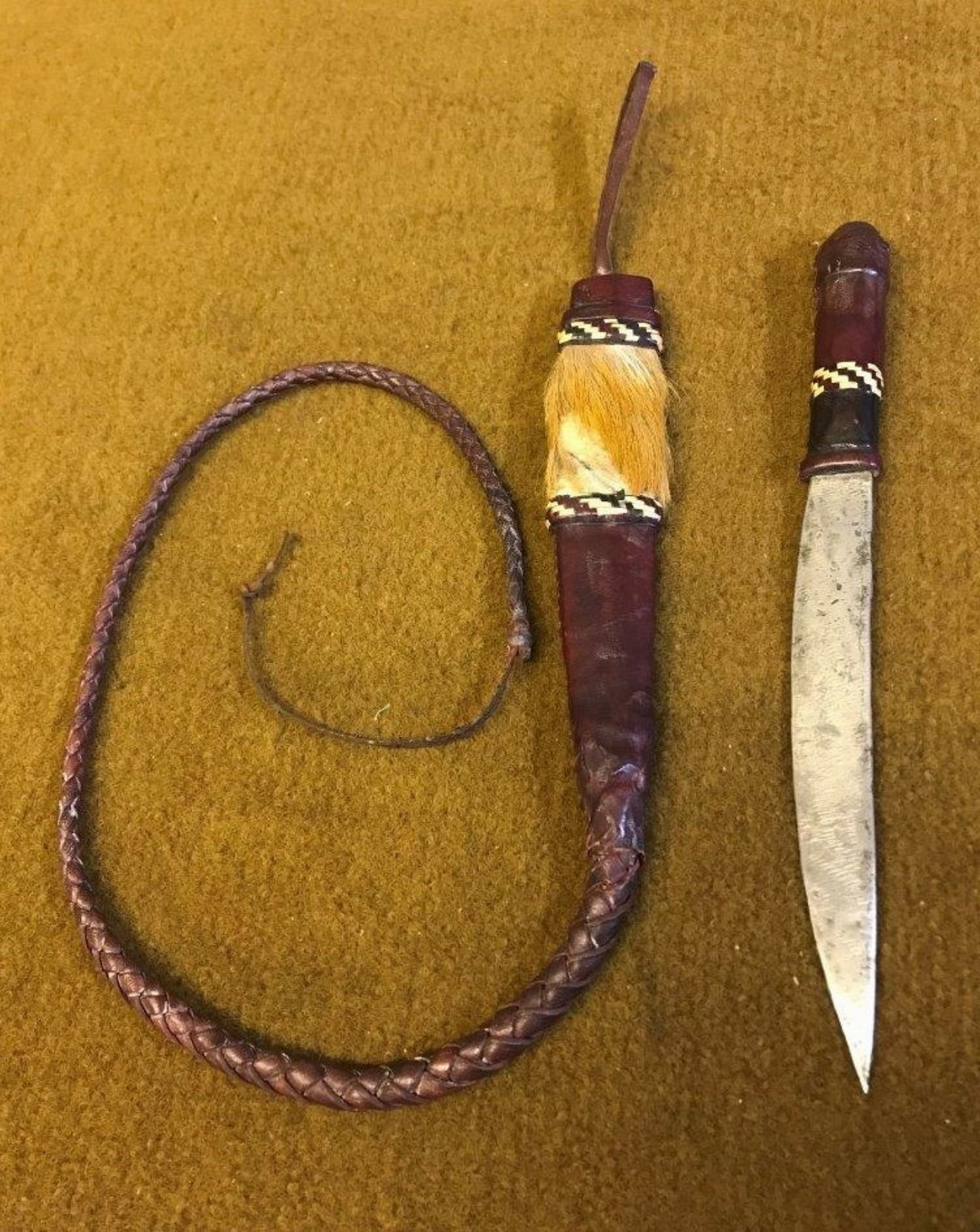 Vintage Saharan Camel Driver's Dagger and Whip