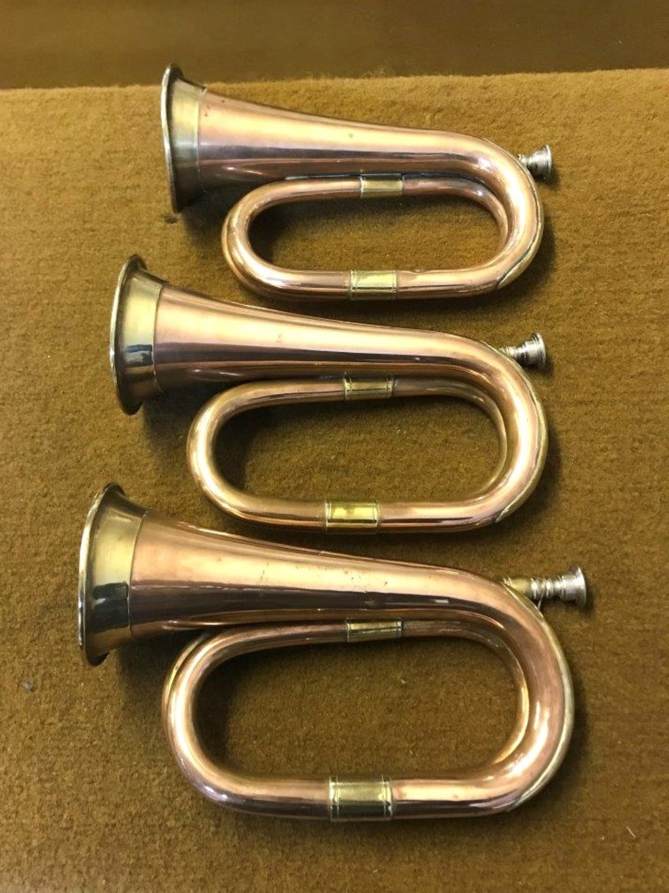 Vintage Military BugleCopper / Brass with Plated Mouthpiece