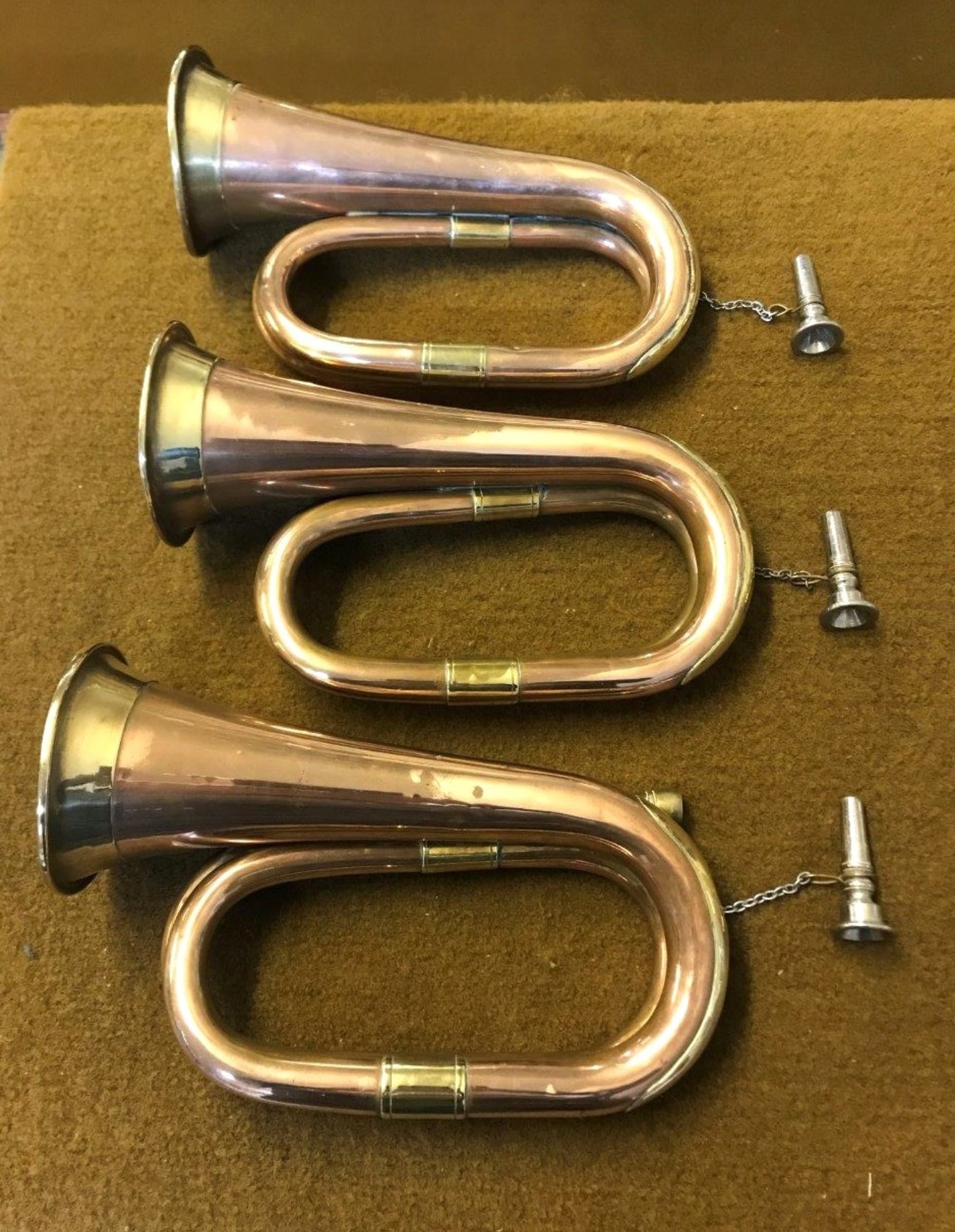 Vintage Military BugleCopper / Brass with Plated Mouthpiece