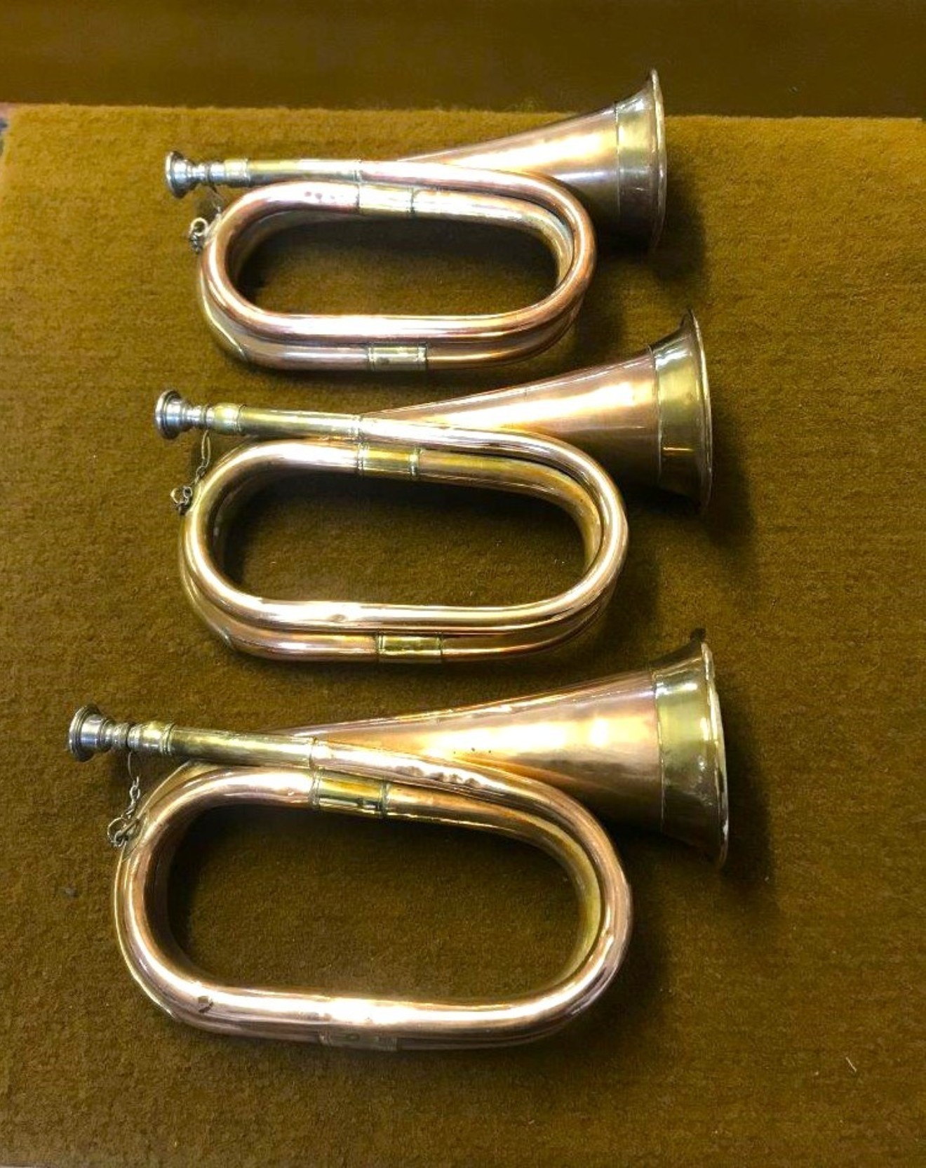 Vintage Military BugleCopper / Brass with Plated Mouthpiece