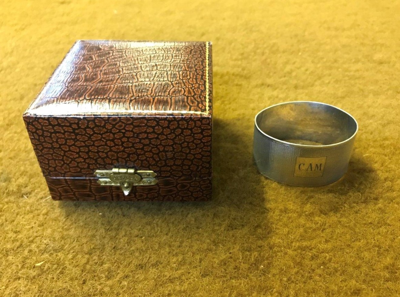 Vintage Sterling Silver Napkin Ring Monogramed CAM