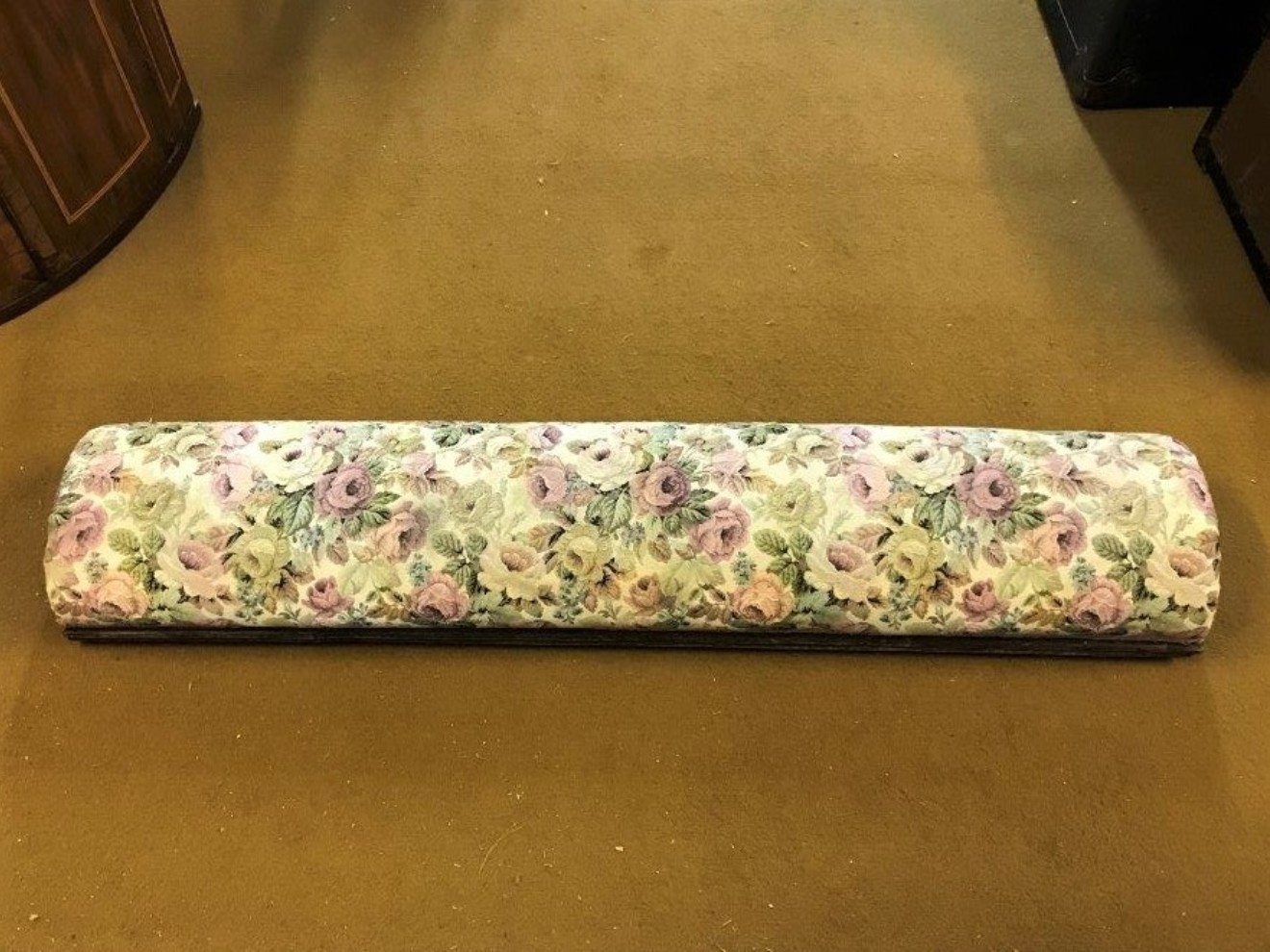 Needlepoint / Tapestry Upholstered Mahogany Fender Footstool