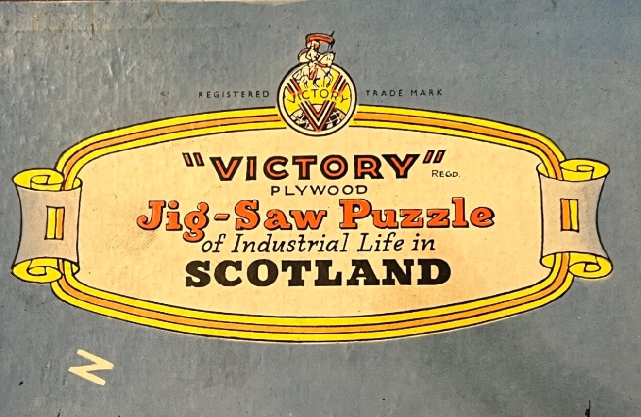 Vintage "Victory" Plywood Jigsaw Puzzle of Industrial Life in Scotland
