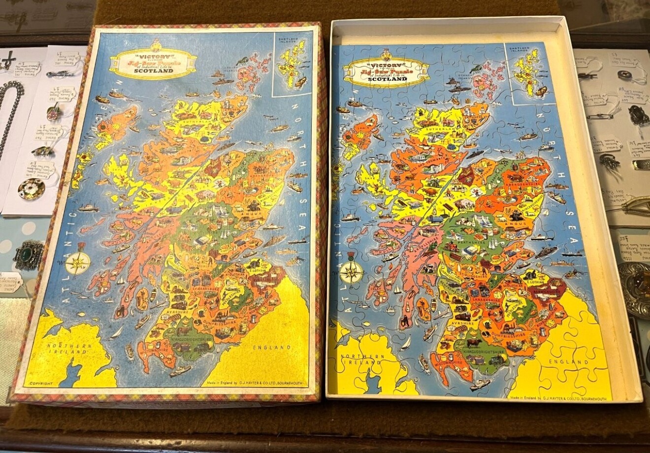 Vintage "Victory" Plywood Jigsaw Puzzle of Industrial Life in Scotland