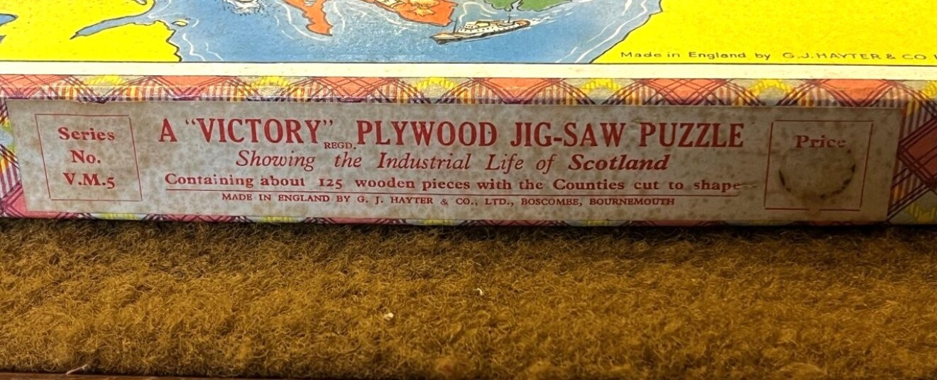 Vintage "Victory" Plywood Jigsaw Puzzle of Industrial Life in Scotland