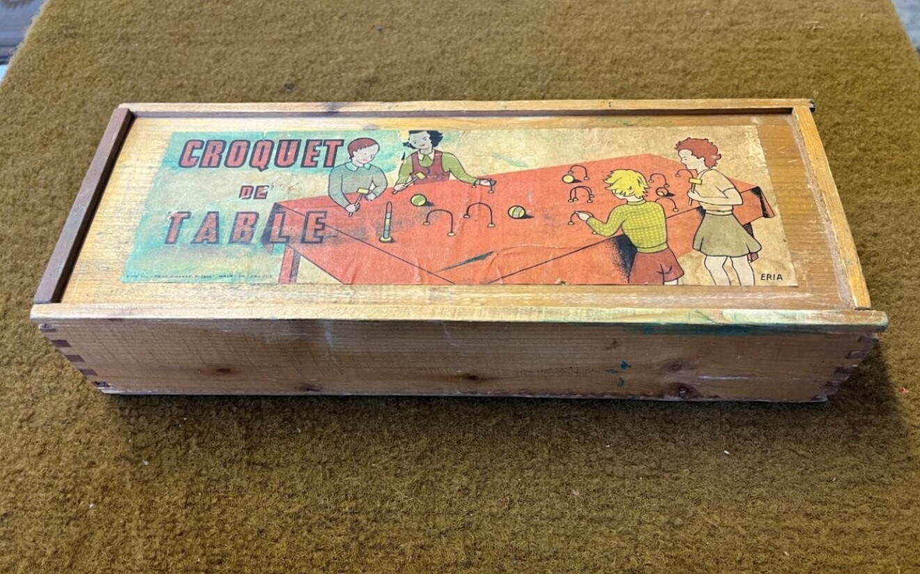 Vintage French Croquet de Table Table Top Croquet Set