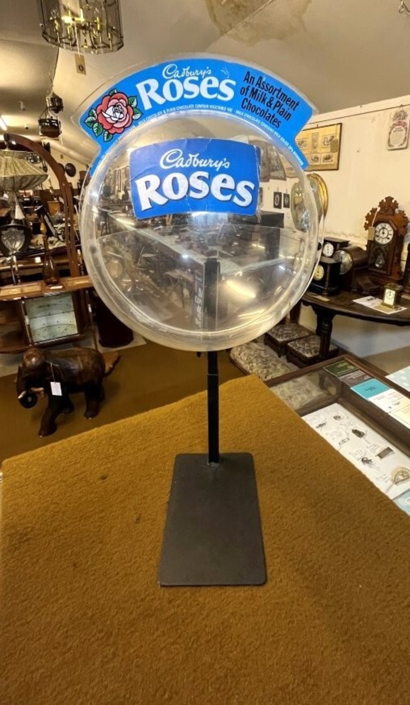 Vintage Cadburys Roses Chocolates Counter Top Advertising Display
