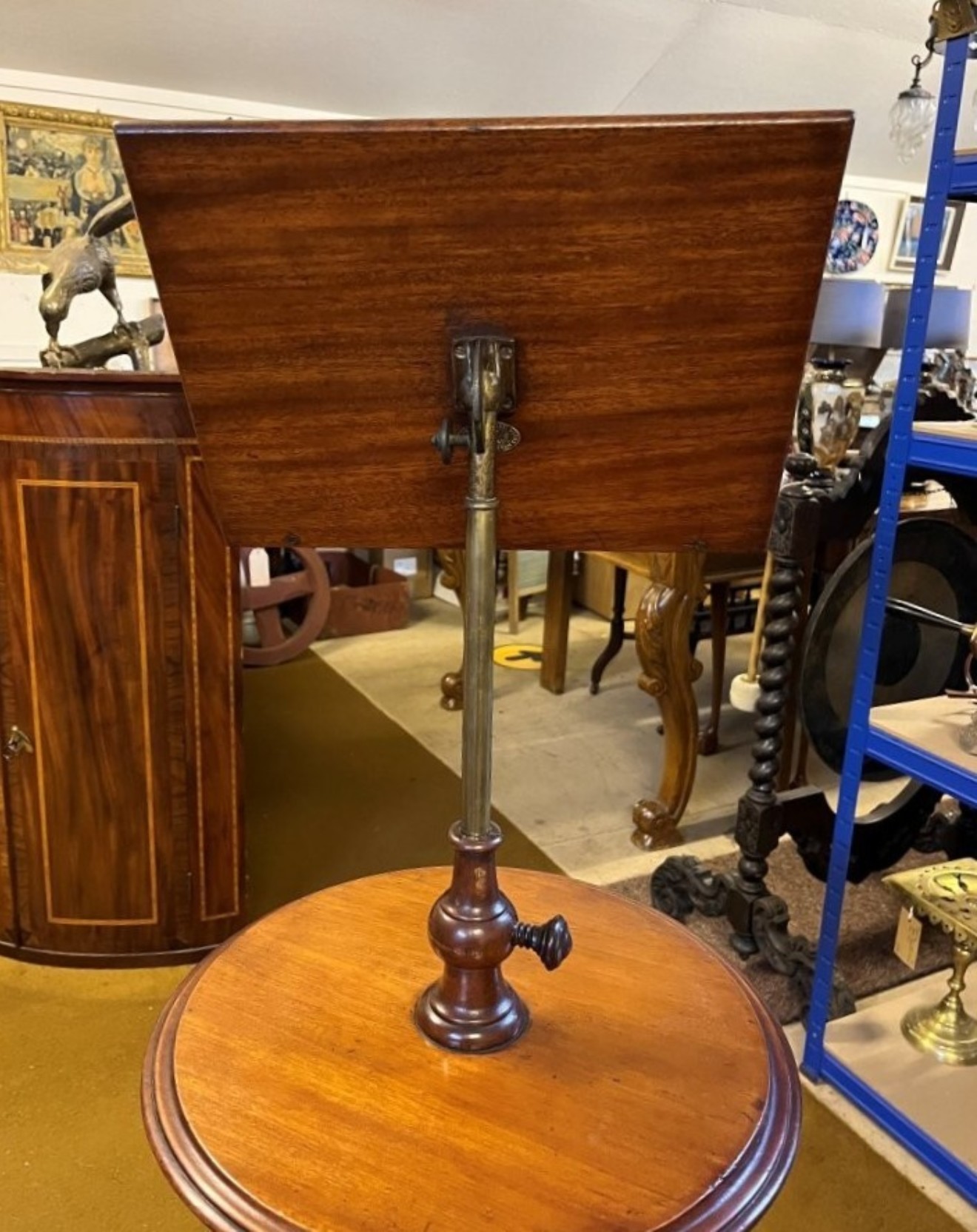 Antique Mahogany Adjustable Music / Book Stand Table by The Weston Cabinet Works Weston Super Mare