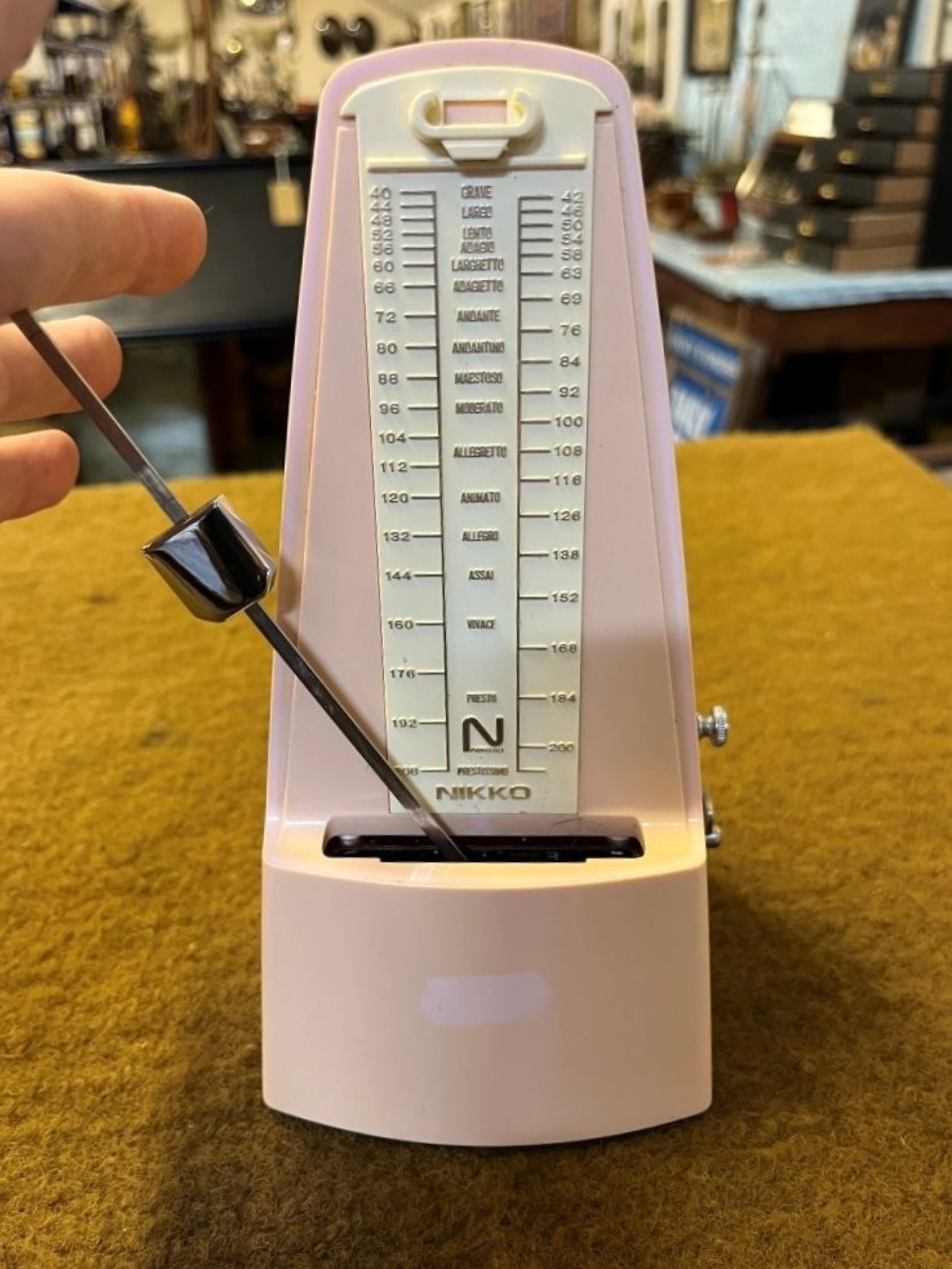 Vintage Pearl Pink Bakelite Metronome