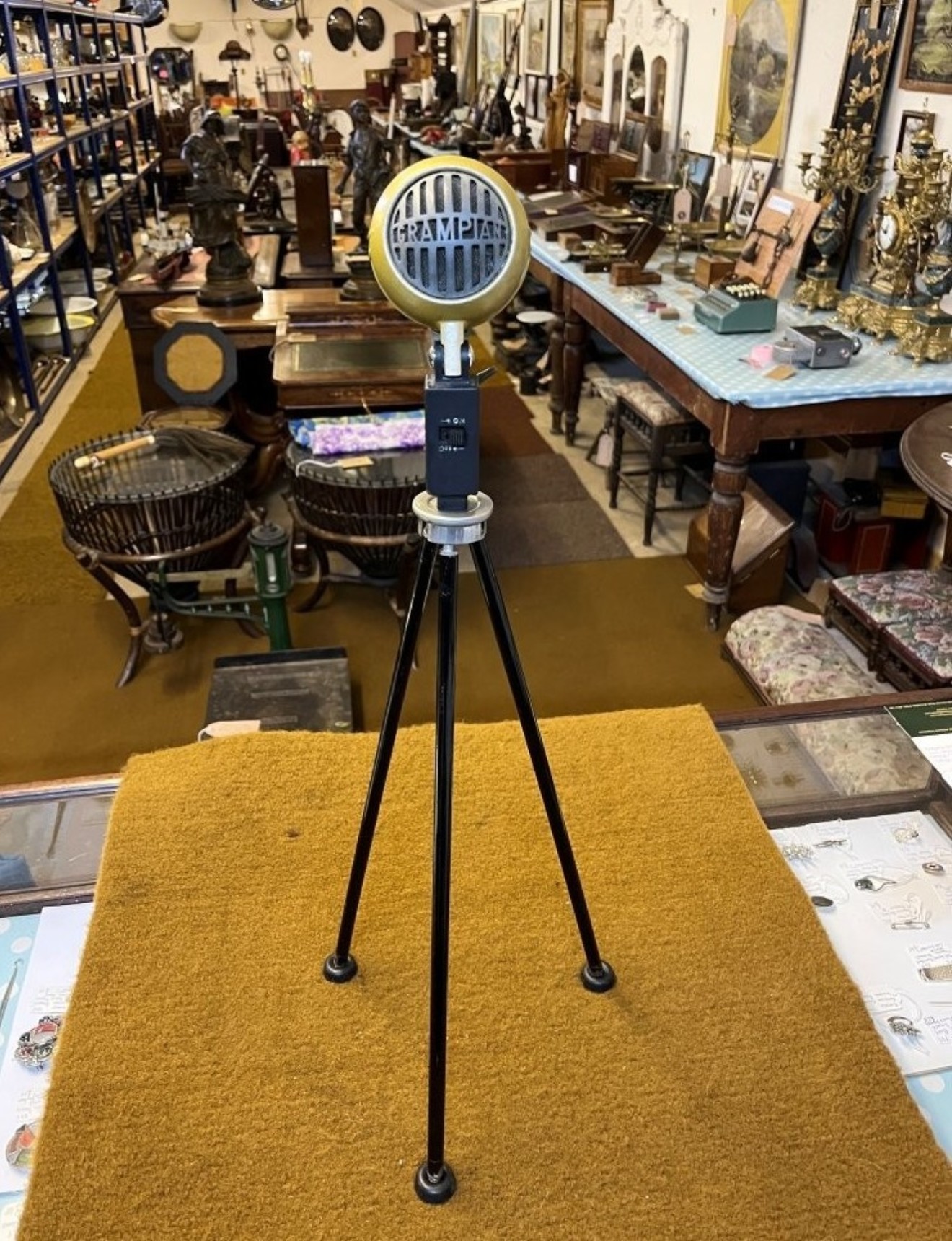 Vintage Grampian DPI Moving Coil Microphone on Extendable Tripod