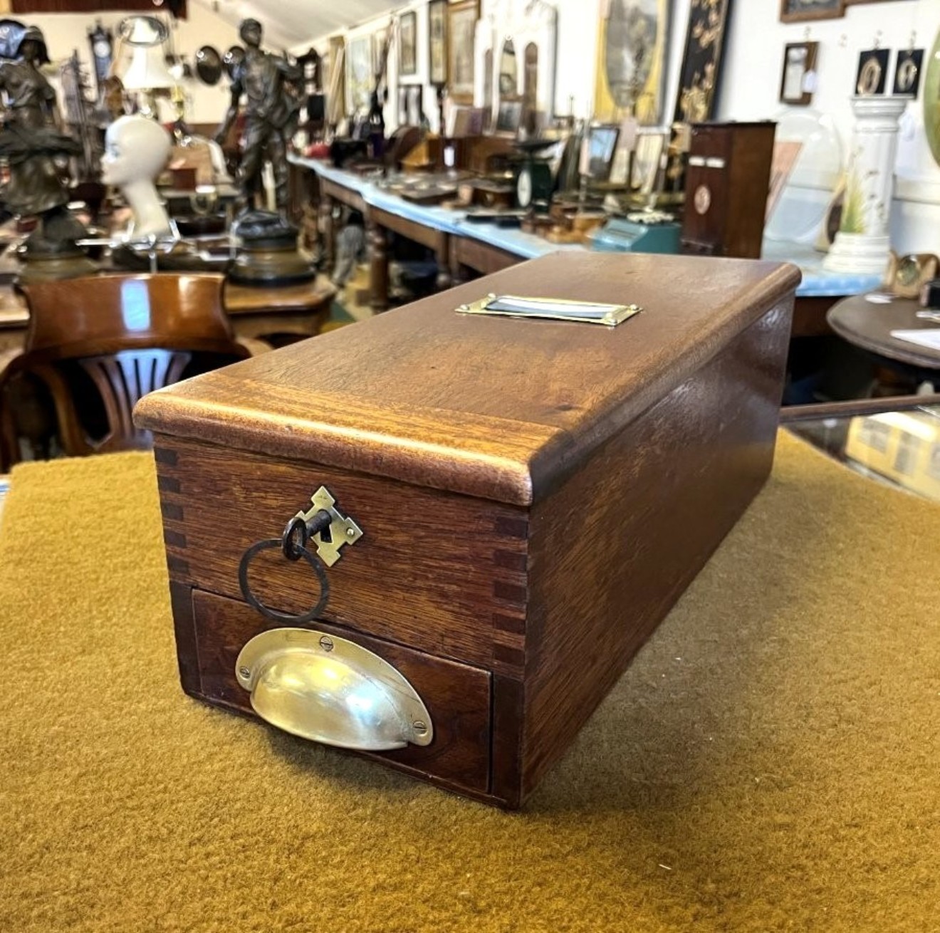 Vintage Mahogany Counter Top Cash Register