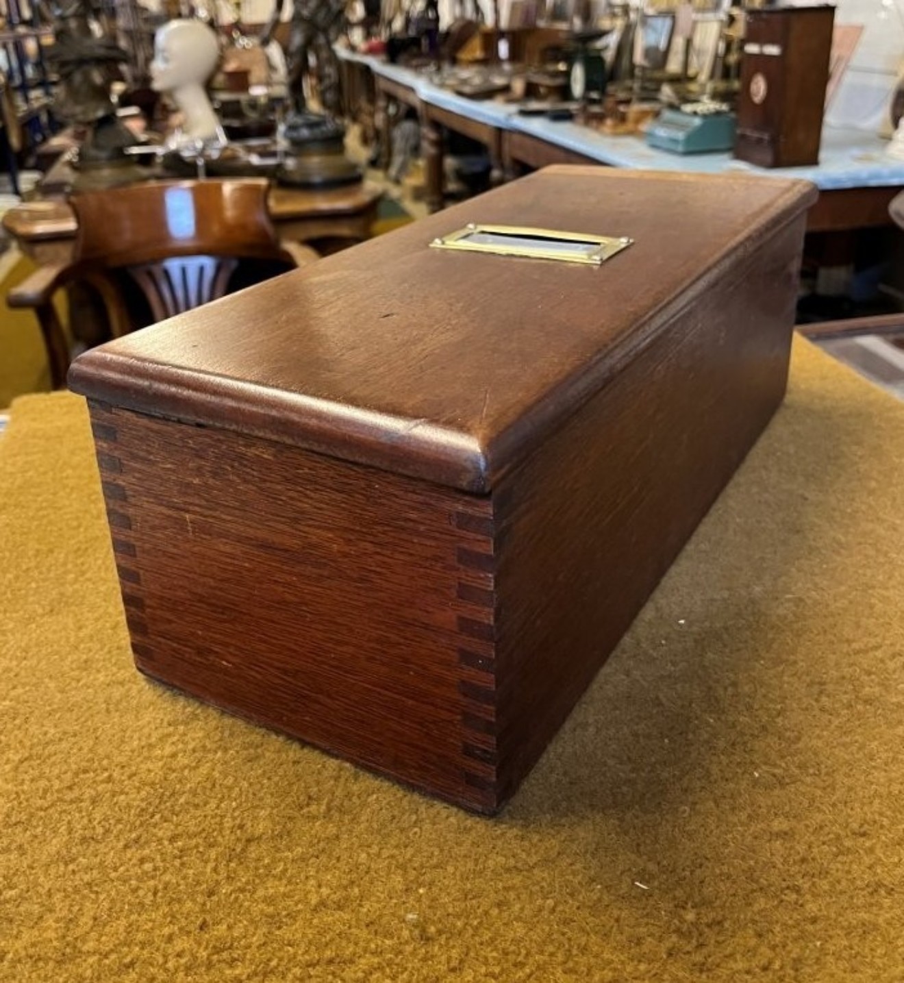 Vintage Mahogany Counter Top Cash Register