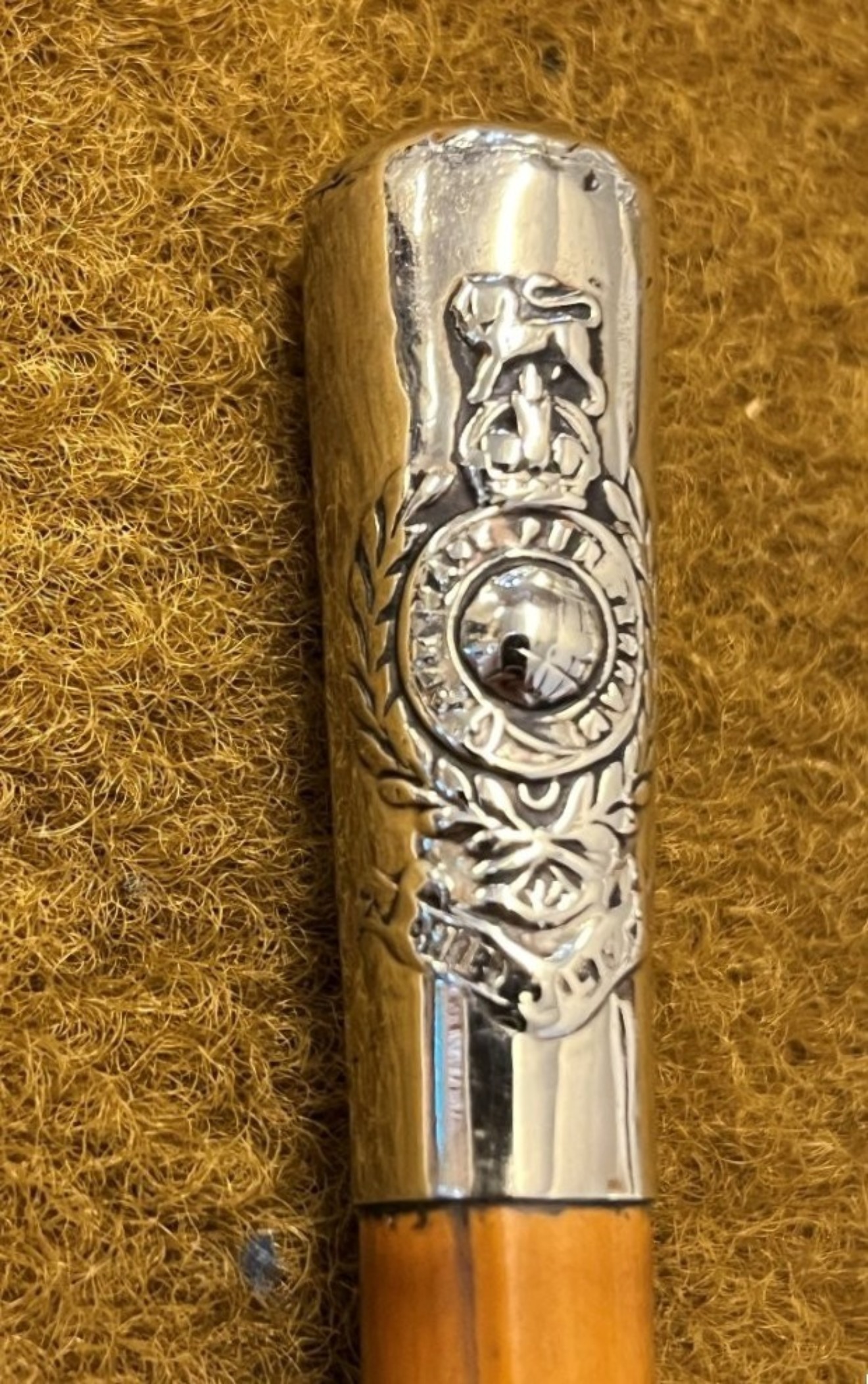 Vintage Royal Marines Bamboo Swagger Stick