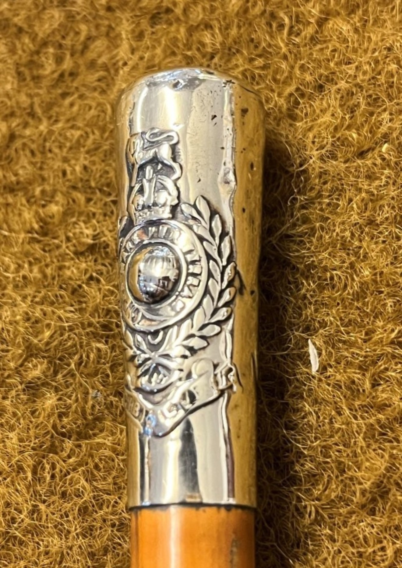 Vintage Royal Marines Bamboo Swagger Stick