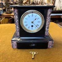 Antique Slate and Marble Mantel Clock