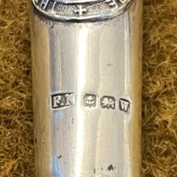 Antique St John's Ambulance Brigade Swagger Stick with Sterling Silver Top and Tip