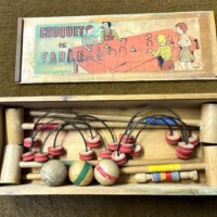 Vintage French Croquet de Table Table Top Croquet Set