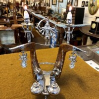 Vintage Anglo Indian Ram Horn Inkwell / Pen Rest