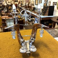 Vintage Anglo Indian Ram Horn Inkwell / Pen Rest