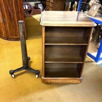 Antique Walnut Revolving Bookcase with Adjustable Shelves