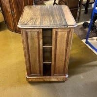 Antique Walnut Revolving Bookcase with Adjustable Shelves