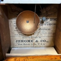 Victorian Sharp Gothic Steeple Mantel Clock with Alarm by Jerome & Co New Haven USA