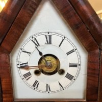 Victorian Sharp Gothic Steeple Mantel Clock with Alarm by Jerome & Co New Haven USA
