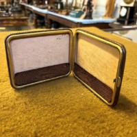 Vintage Leather Faux Snakeskin Card Case Monogramed JR
