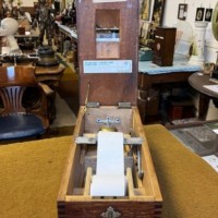 Vintage Mahogany Counter Top Cash Register