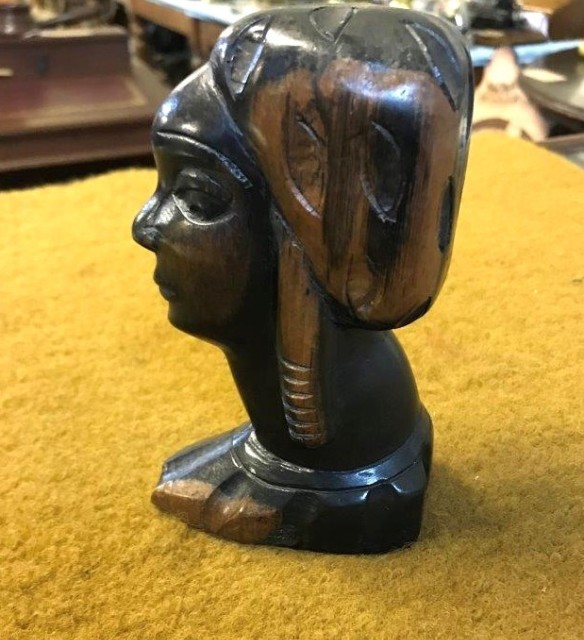 Vintage West African Hand Carved Hardwood Bust