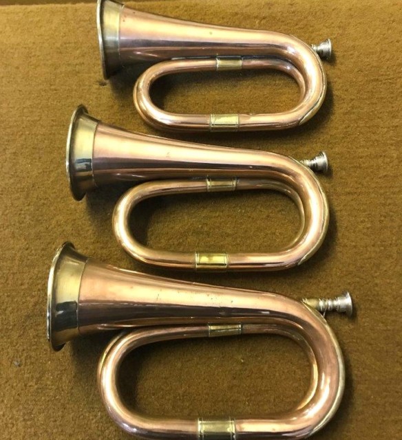 Vintage Military BugleCopper / Brass with Plated Mouthpiece