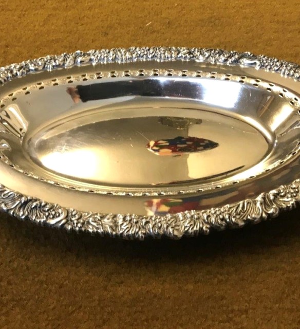 Vintage Silver Plated Fruit / Bon Bon Dish