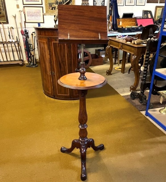 Antique Mahogany Adjustable Music / Book Stand Table by The Weston Cabinet Works Weston Super Mare