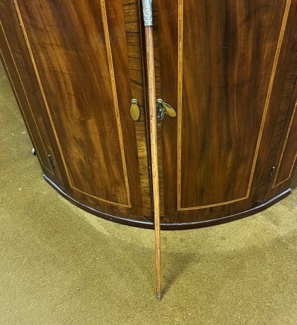 Vintage Royal Engineers Swagger Stick Silver Plated Top