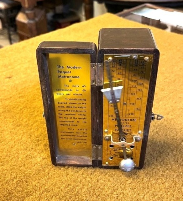 Rare Vintage Metronome Maelzel Paquet 1930